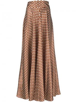 Расклешенная юбка макси в горох Dvf Diane Von Furstenberg. Цвет: нейтральные цвета