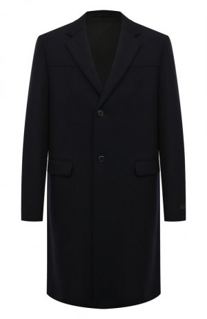 Пальто из шерсти и кашемира Prada. Цвет: синий