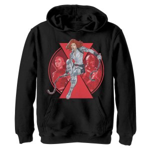 Флисовый пуловер с графическим логотипом команды Black Widow для мальчиков 8–20 лет Marvel