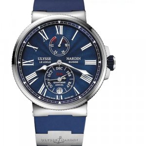 Наручные часы Marine Chronometer 1133-210-3/E3 Ulysse Nardin. Цвет: синий