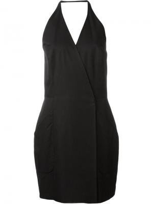 Платье с вырезом-халтер Stephen Sprouse Vintage. Цвет: черный