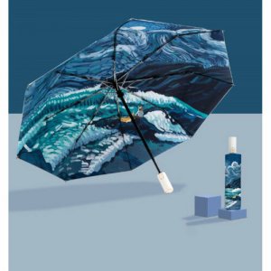Зонт , мультиколор Белоснежка. Цвет: белый/голубой/серебристый