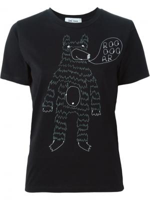 Teddy bear embroidered T-shirt Jimi Roos. Цвет: чёрный