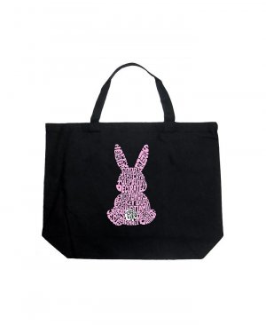 Пасхальный кролик — большая сумка-тоут Word Art LA Pop Art, черный