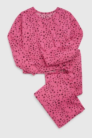 Пижамы с длинными рукавами и принтом Gap, розовый GAP