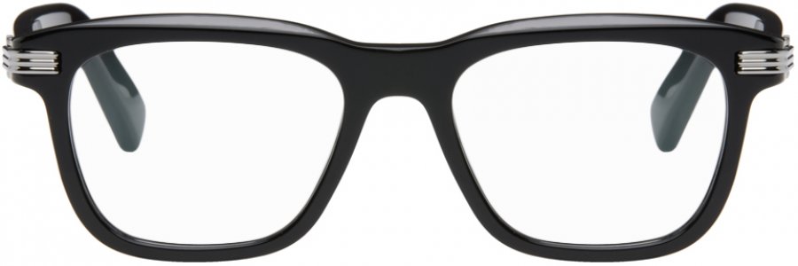 Черные квадратные очки , цвет Black/Black/Transparent Cartier