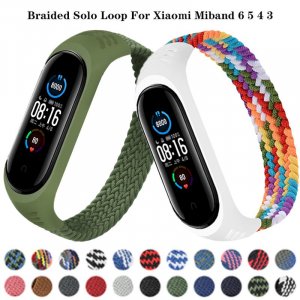 Нейлоновый браслет для Mi Band 5, ремешок часов, плетеный Solo Loop, Miband4, Miband5, Xiaomi 4, 3, 6, VA VOOM