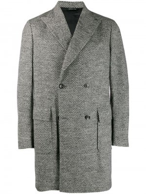Двубортное пальто Tonello. Цвет: серый