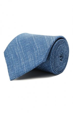 Комплект из галстука и платка Brioni. Цвет: голубой
