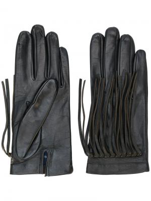 Перчатки с бахромой Gala Gloves. Цвет: черный