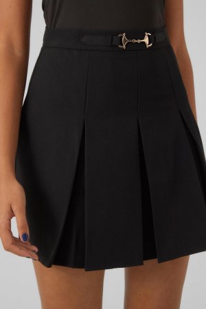 Мини-юбка со складками , черный Vero Moda