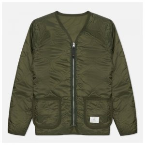 Мужская стеганая куртка Alpha Industries Quilted Liner оливковый , Размер S. Цвет: зеленый