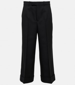Укороченные брюки с высокой посадкой GUCCI, черный Gucci