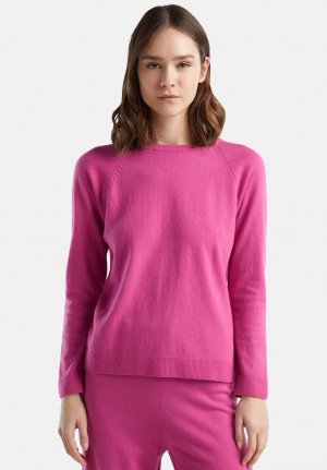 Вязаный свитер CREW NECK United Colors of Benetton, цвет pink Benetton