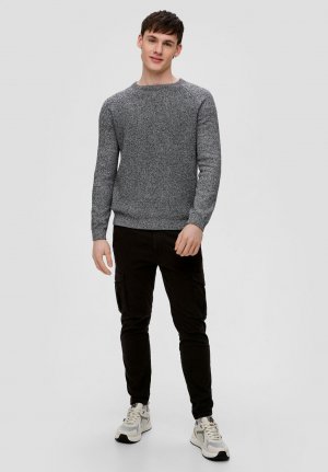 Вязаный свитер MIT RAGLANÄRMELN , цвет schwarz QS