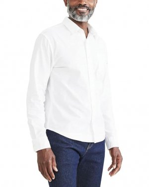 Рубашка Dockers Regular Fit Long Sleeve Casual Shirt, белый