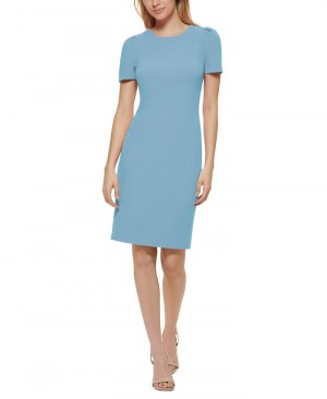Женское платье-футляр с короткими рукавами , цвет Bayou Calvin Klein