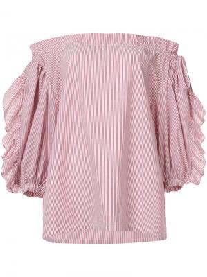 Striped flared blouse Robert Rodriguez. Цвет: красный