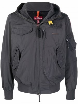 Logo-patch hooded jacket Parajumpers. Цвет: серый