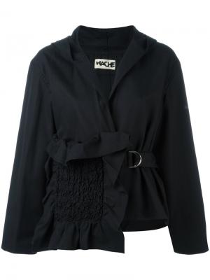 Асимметричная куртка Hache. Цвет: чёрный