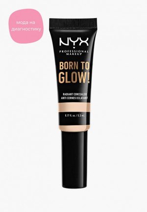 Консилер Nyx Professional Makeup Born To Glow Radiant Concealer с эффектом сияния, оттенок 1.5 Fair, 5,3 мл. Цвет: бежевый