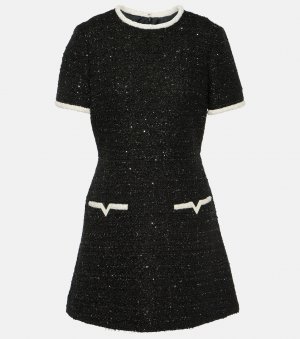 Твидовое мини-платье , черный Valentino