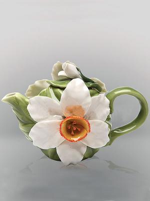 Заварочный чайник Pavone. Цвет: зеленый, белый