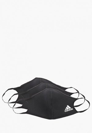 Набор масок для лица adidas FACE CVR M/L. Цвет: черный