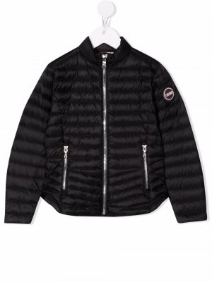 Patch-detail zip-up quilted jacket Colmar Kids. Цвет: черный