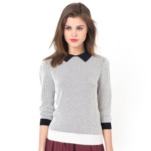 Пуловер жаккардовый MADEMOISELLE R. Цвет: черный/белый