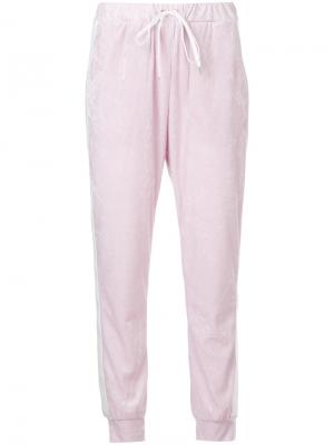 Велюровые спортивные брюки G.V.G.V.. Цвет: розовый и фиолетовый
