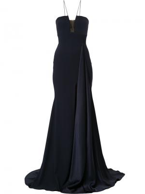 Длинное вечернее платье Ryland с драпировкой Alex Perry. Цвет: чёрный