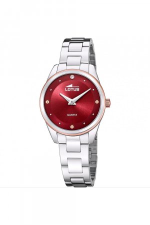 Спортивные аналоговые кварцевые часы из нержавеющей стали - L18795/6 , красный Lotus