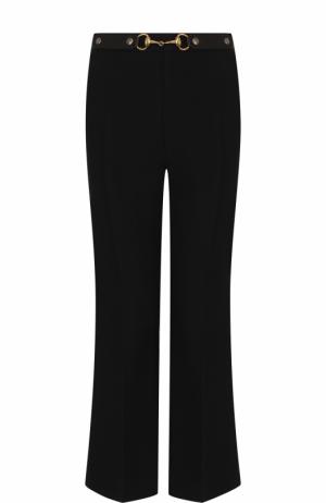 Укороченные расклешенные брюки со стрелками Gucci. Цвет: черный