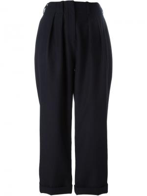 Укороченные брюки со складками Jay Ahr. Цвет: синий