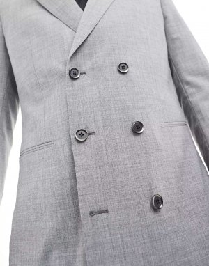 Серый двубортный пиджак Harry Brown