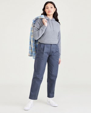 Женские брюки-чиносы с завышенной талией и вытачками Dockers, синий DOCKERS. Цвет: синий