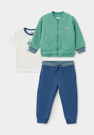 Олимпийка, футболка и брюки Mayoral. Цвет: разноцветный