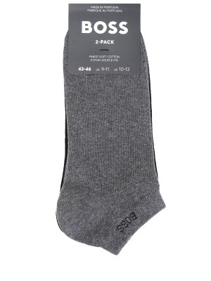 Набор из двух пар носков BOSS. Цвет: серый