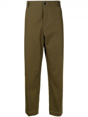 Узкие брюки чинос Maison Kitsuné. Цвет: зеленый