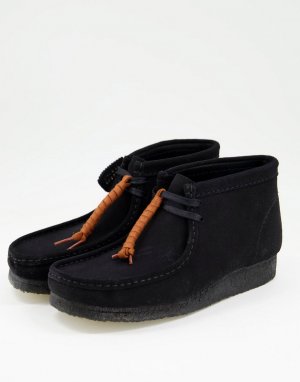 Замшевые ботинки черного цвета Wallabee-Черный цвет Clarks Originals