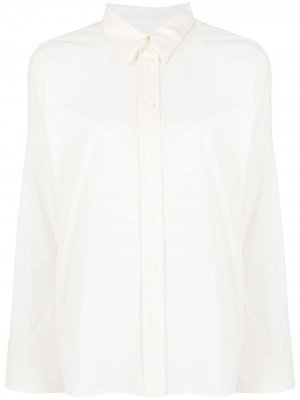Pointed-collar button-up shirt GIA STUDIOS. Цвет: белый