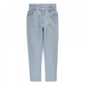 Подростковые джинсы High Loose Paperbag Jeans Levis. Цвет: голубой