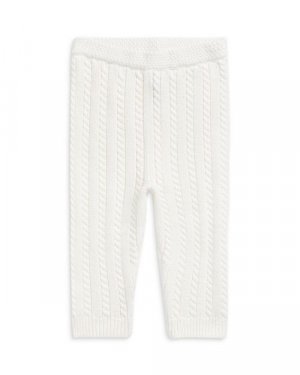 Брюки-свитеры унисекс из хлопка косой вязки — для малышей , цвет White Ralph Lauren