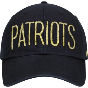 Женская черная регулируемая шляпа с блестящим текстом New England Patriots '47 Unbranded