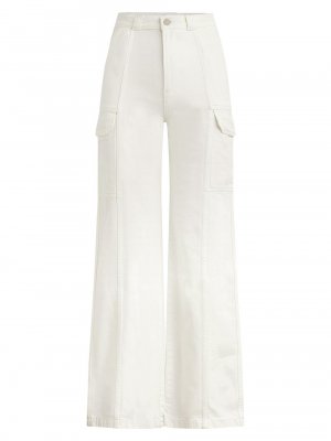 Широкие брюки карго с высокой посадкой , белый Hudson Jeans