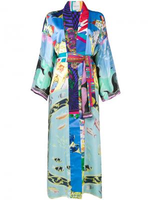 Пальто-кимоно с рисунком Rianna + Nina. Цвет: многоцветный