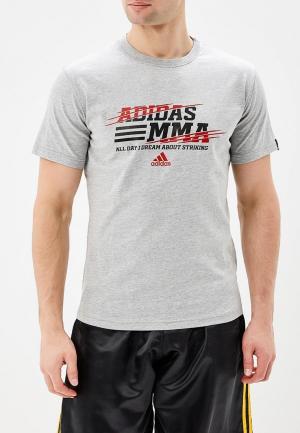 Футболка adidas Combat MMA. Цвет: серый