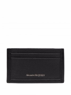 Grained leather cardholder Alexander McQueen. Цвет: черный