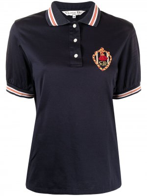 Рубашка поло pre-owned с логотипом Christian Dior. Цвет: синий